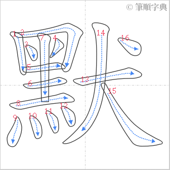 “「默」的筆順”