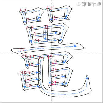 “「鼉」的筆順”