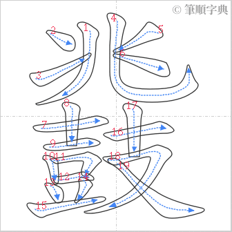 “「鼗」的筆順”