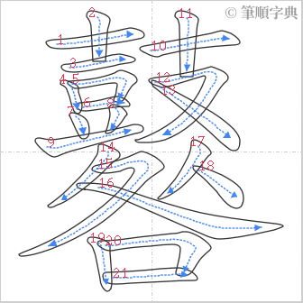 “「鼛」的筆順”