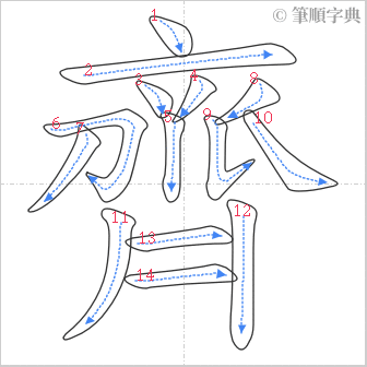 “「齊」的筆順”