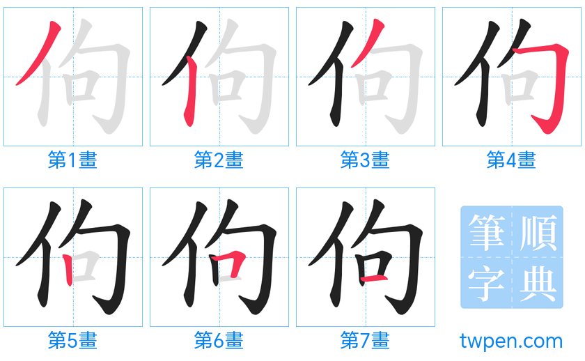 “「佝」的筆畫”