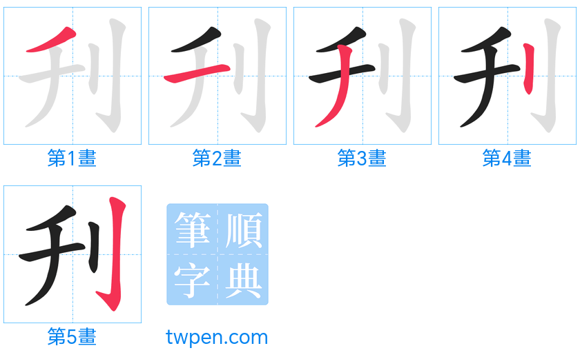 “「刋」的筆畫”