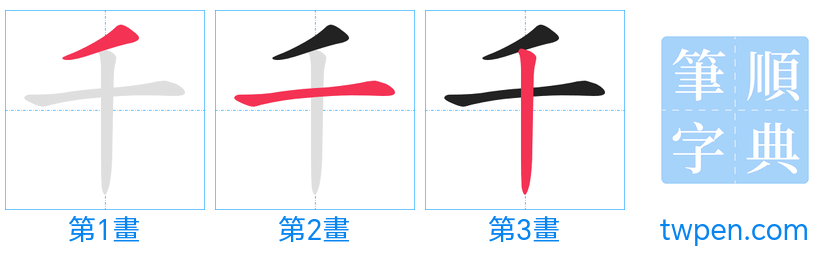 “「千」的筆畫”