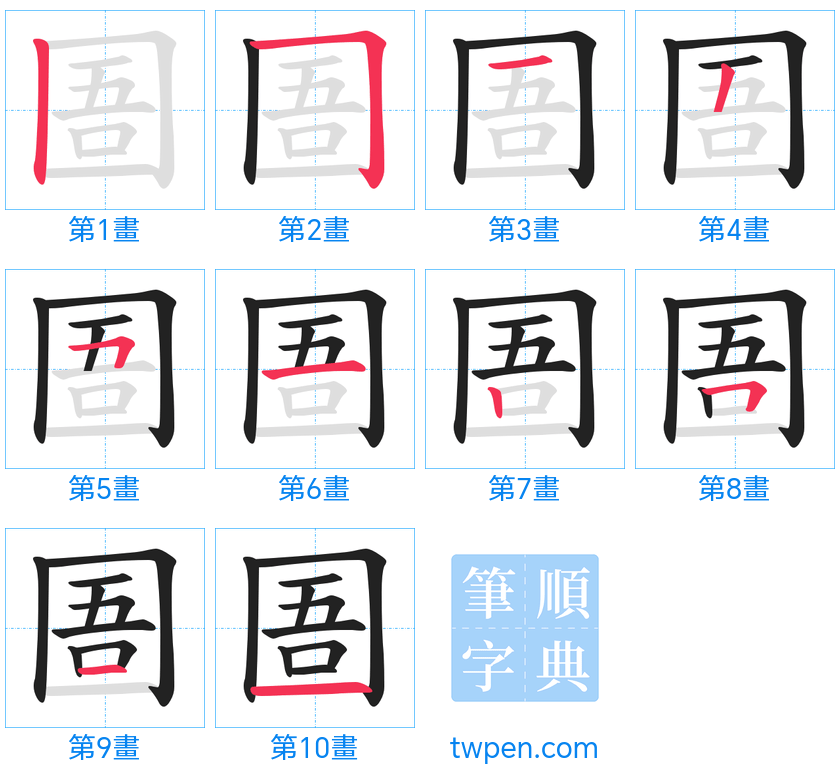 “「圄」的筆畫”