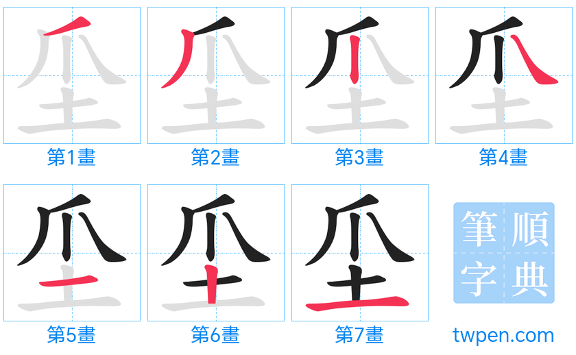 “「坕」的筆畫”