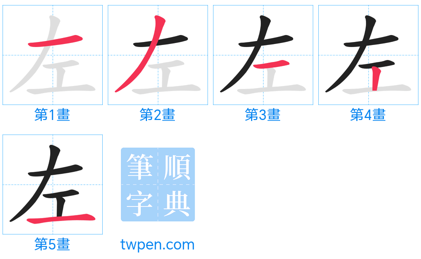 “「左」的筆畫”