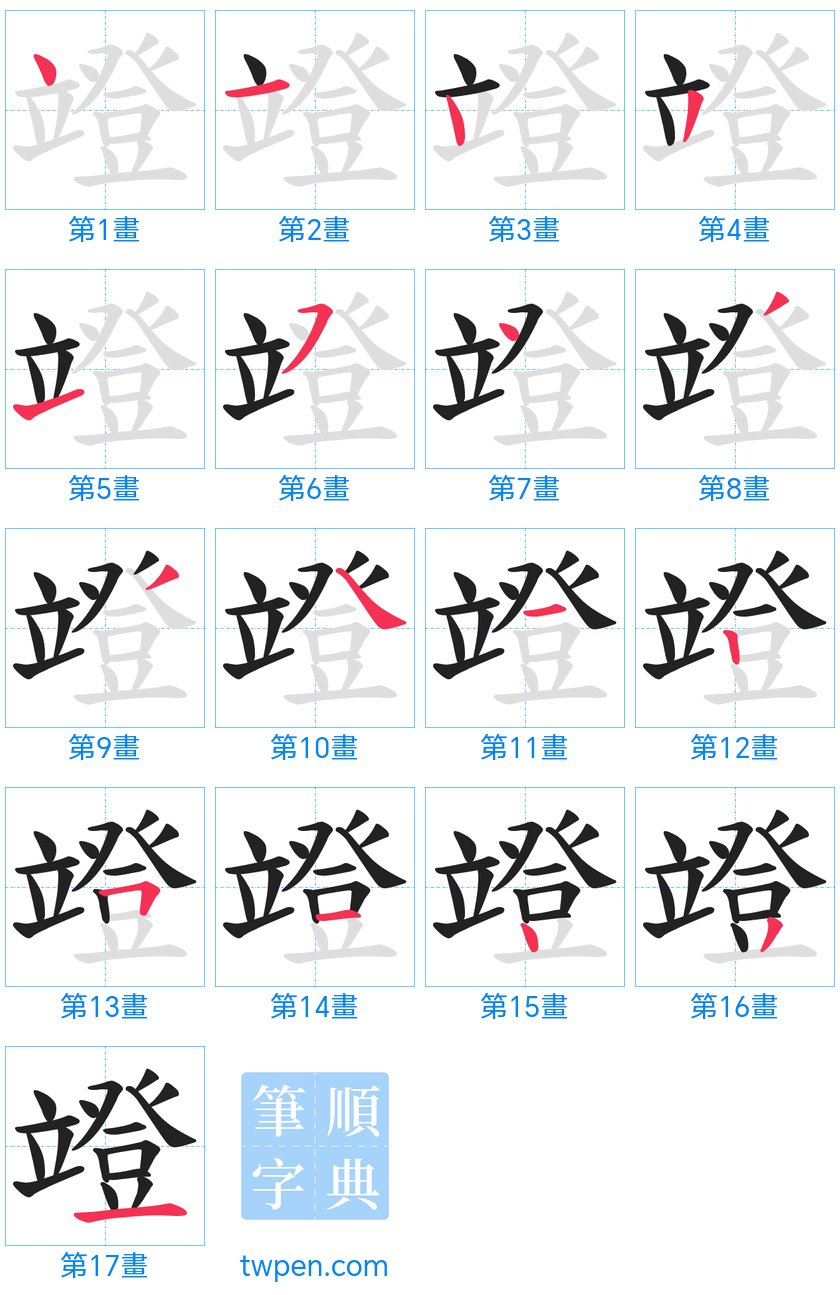 “「竳」的筆畫”