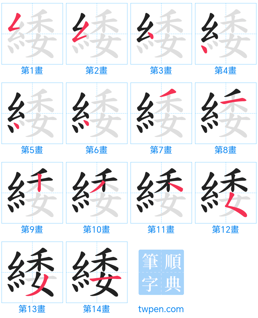 “「緌」的筆畫”