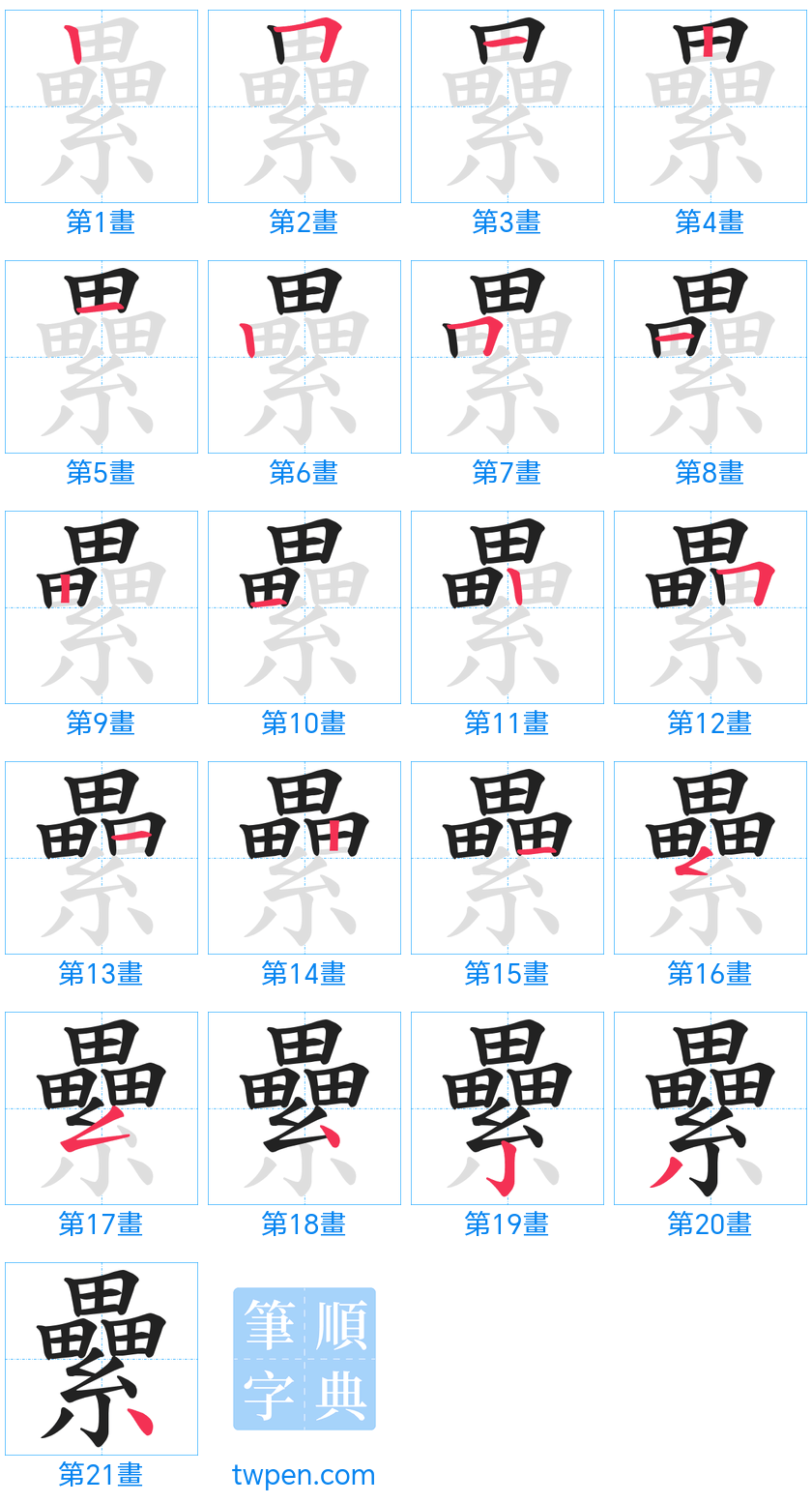 “「纍」的筆畫”