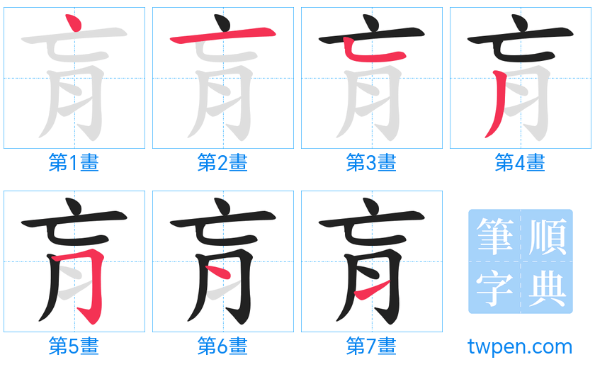 “「肓」的筆畫”