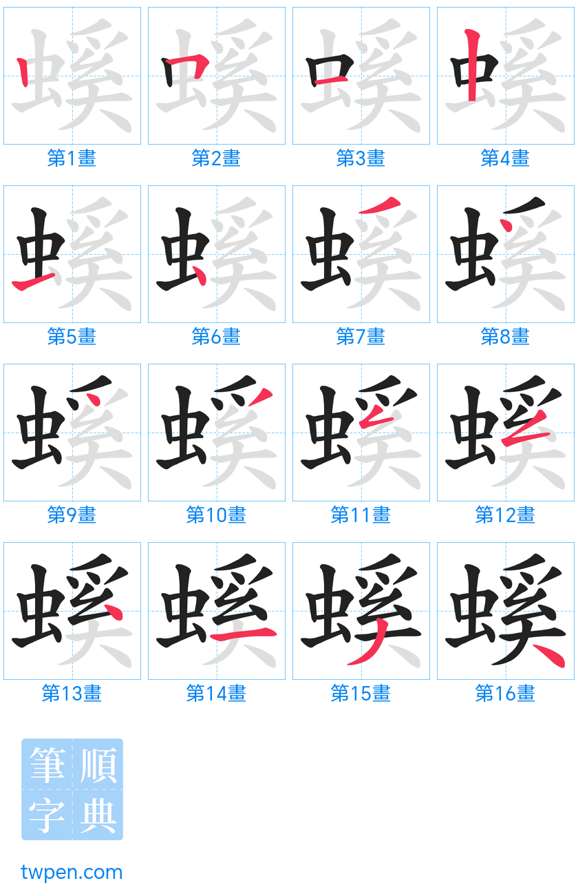 “「螇」的筆畫”
