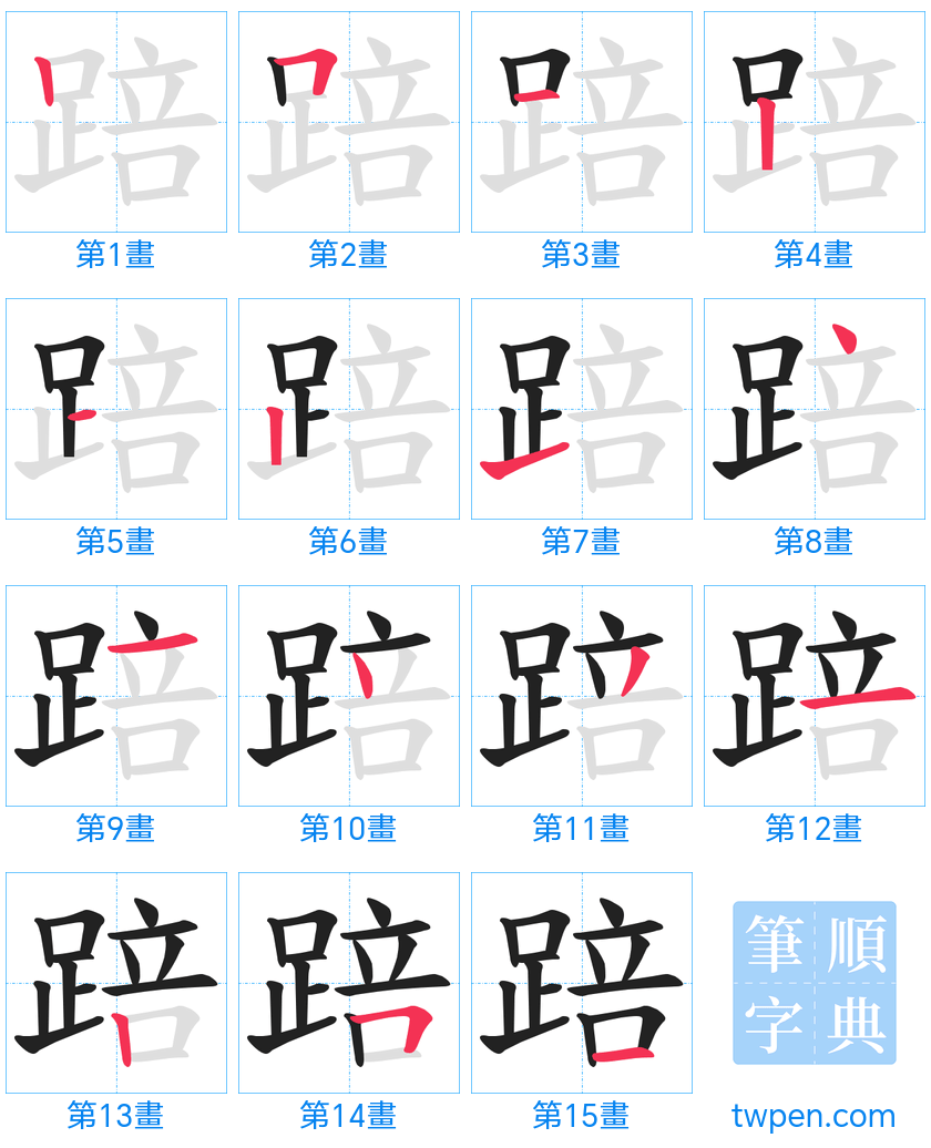 “「踣」的筆畫”