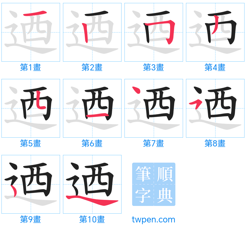 “「迺」的筆畫”