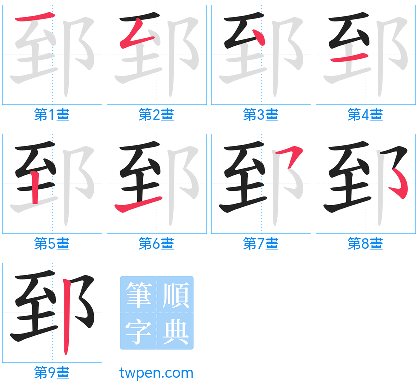 “「郅」的筆畫”