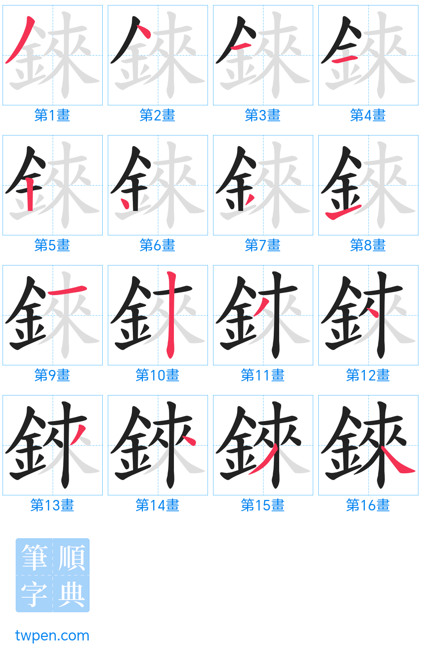 “「錸」的筆畫”