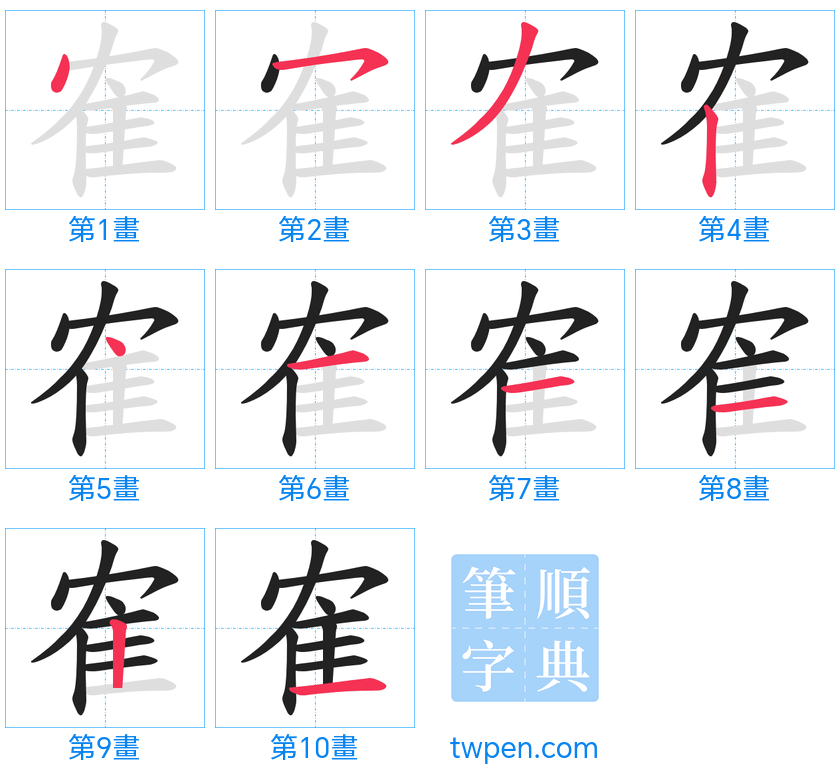 “「隺」的筆畫”